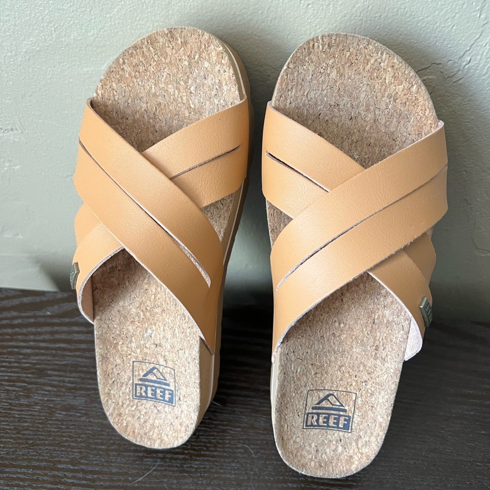 Reef Criss-Cross Slide Sandals